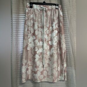 Rose Gold Floral Modest Athletic Swim Skirt